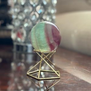 Rainbow Fluroite Sphere with holder